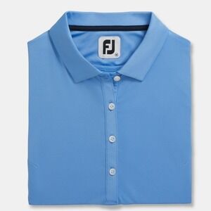 FootJoy Womens Sleeveless Golf Polo Shirt Light Blue 27940 Large NWT
